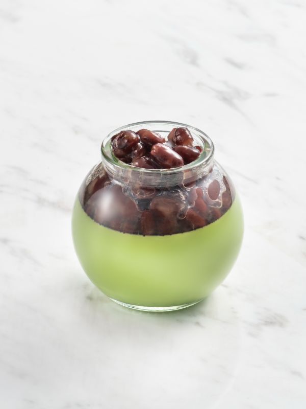 Uji Matcha Red Beans Milk Pudding