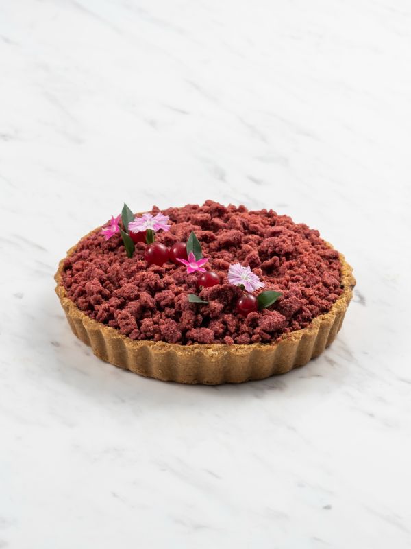 Keto Mixed Berries Rhubarb Crumble Tart (1pc)