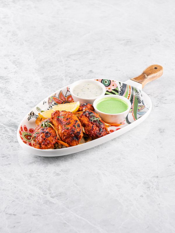 Indian Chicken Tikka Served with Yoghurt Mint Sauce